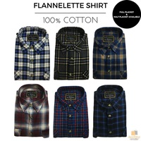 Men's Button Up FLANNELETTE SHIRT Check 100% COTTON Flannel Vintage S-6XL New