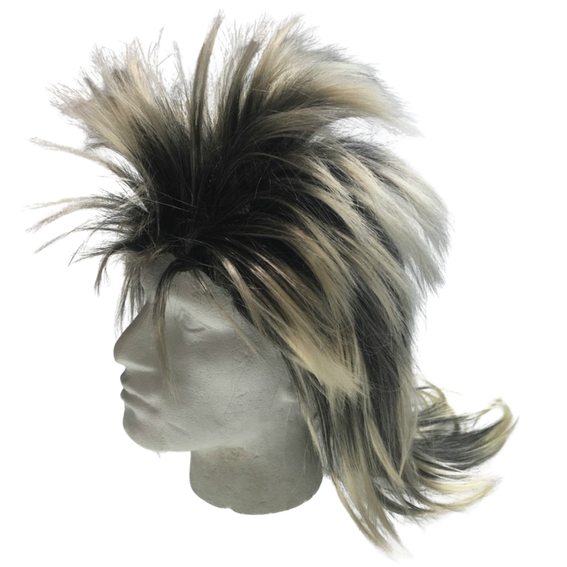 Buy Mens Long Spiky Wig Rock Punk 80s Fancy Dress Costume Bogan Mullet 