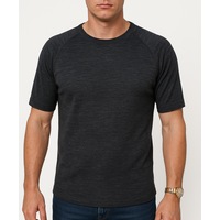Mens Merino Wool Blend Short Sleeve Thermal Top Underwear Thermals Base Layer