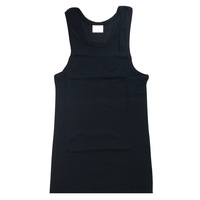 Mens PLAIN SINGLET 100% Cotton Blank Slim Tank Top Gym Basic Casual S-3XL