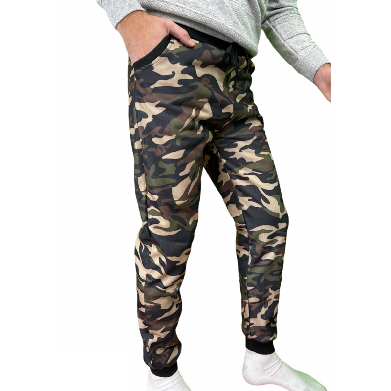 Buy Mens Camouflage Track Pants Fleece Lined Jogger Camo Sweatpants