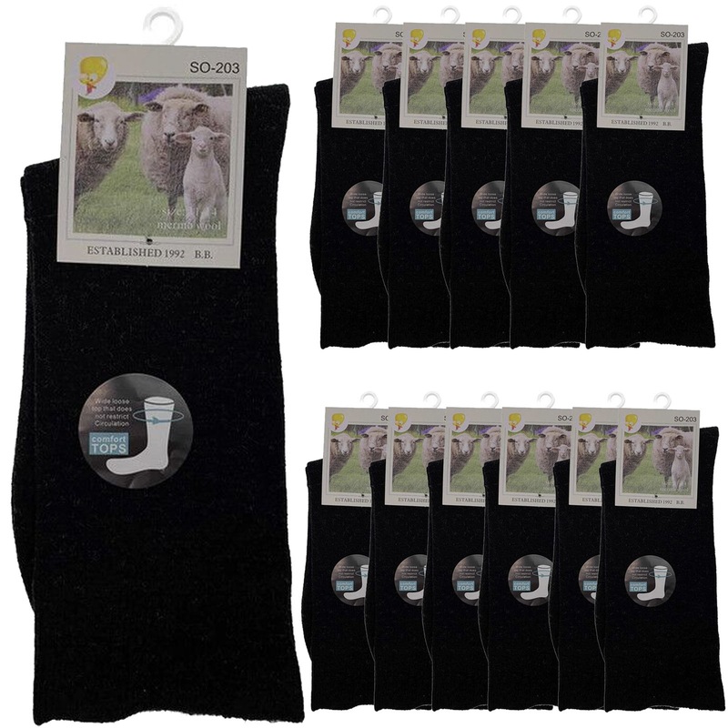 Buy Merino Wool Mens Loose Top Thermal Socks Diabetic Comfort