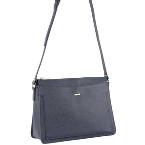Morrissey Italian Structured Leather Cross Body Handbag Tote Bag (MO3162) - Navy
