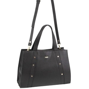 Morrissey Womens Italian Structured Leather Bag Tote Handbag Ladies - Black