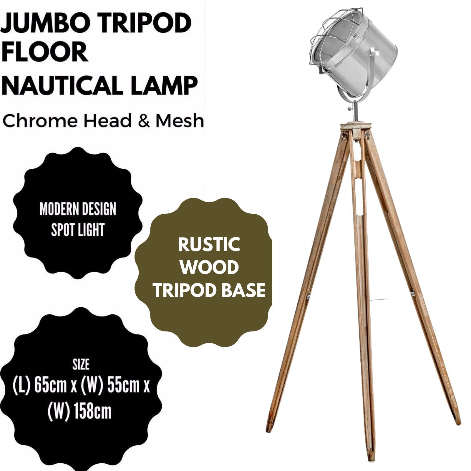 Tripod retro deals floor lamp