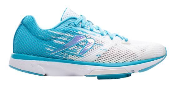 Newton Womens Distance Running Shoes Runners Sneakers - White/Sky Blue