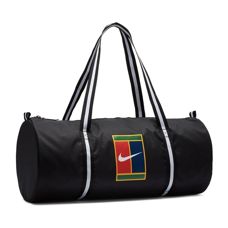 Nike Court Heritage Duffle Bag Sports Soccer Gym Travel - Black - MyDeal