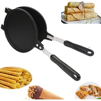 18cm Non-Stick Cast Aluminium Waffle Maker Snacks Pancake Cake Breakfast Making