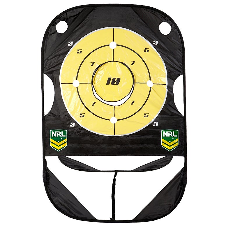 NRL Pop Up Passing Target Rugby Official Fold Away Practice Set w Carry Bag