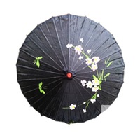PARASOL UMBRELLA Chinese Japanese Bamboo Flower Pattern Fabric 80cm Diameter