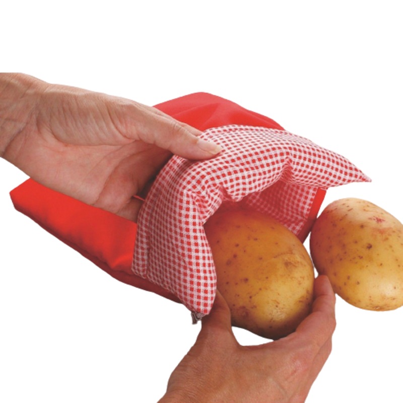 USonline911 2 Pack Potato Microwave Cooker Bags - Holds 1-4 Medium Sized Potatoes - Washable And Reusable - 4 Min Fast Cooking