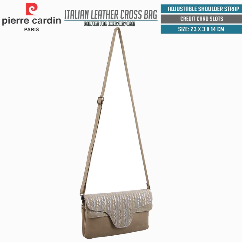 Buy Pierre Cardin Italian Leather Cross Body Bag Shoulder Sling Bag
