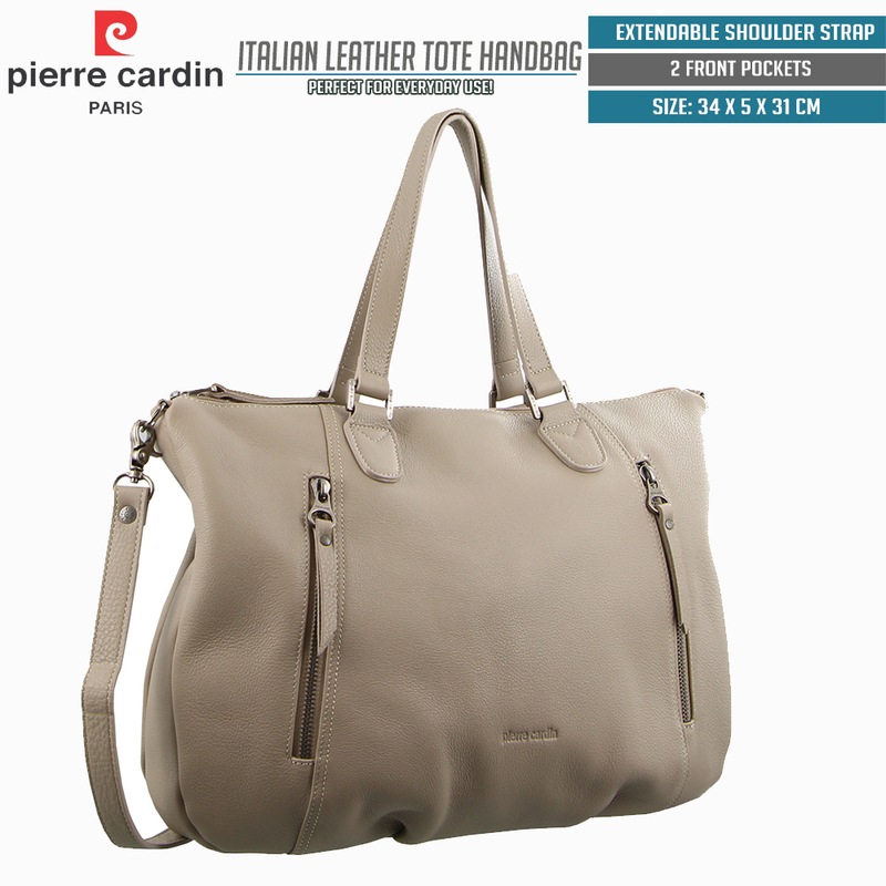 Buy Pierre Cardin Italian Leather Tote Handbag Shoulder Bag Office Work