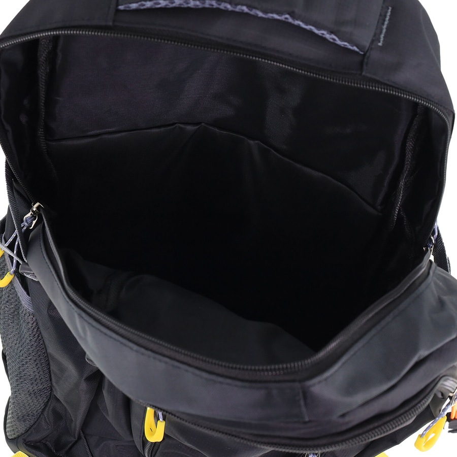 Pierre Cardin Mens 30L Nylon Adventure Backpack Bag Travel Hiking in Black