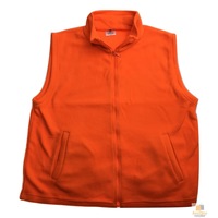 PLAIN HI VIS Polar Fleece Vest Full Zip Safety Workwear High Visibility Fleecy