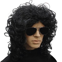POPSTAR WIG Punk Costume Party Fancy Curly Long Hair Rock 70s 80s