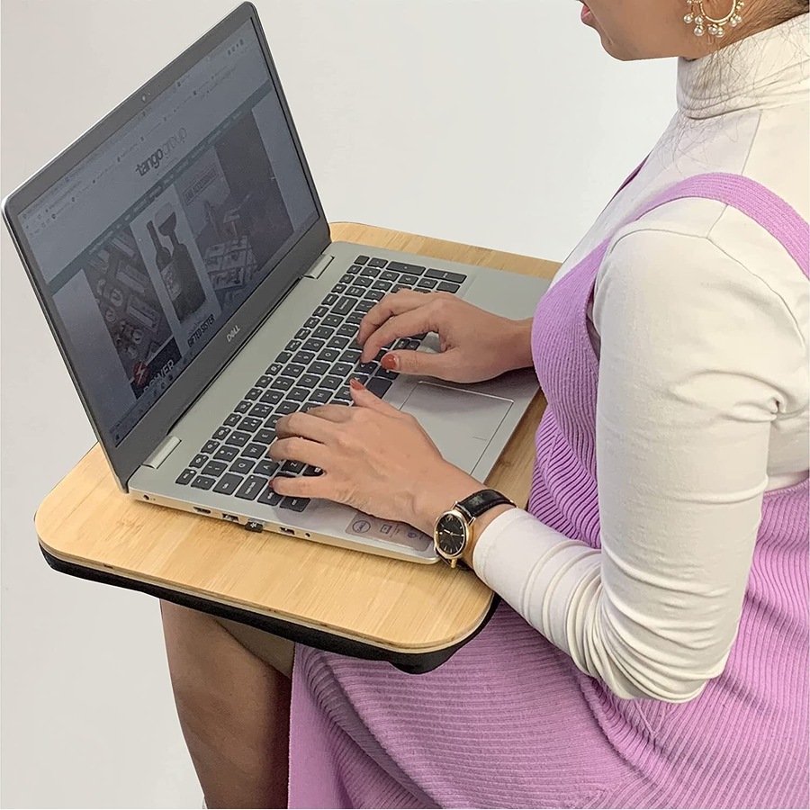 Portable Deluxe Bamboo Laptop PC Table Lap Tray Read Workstation