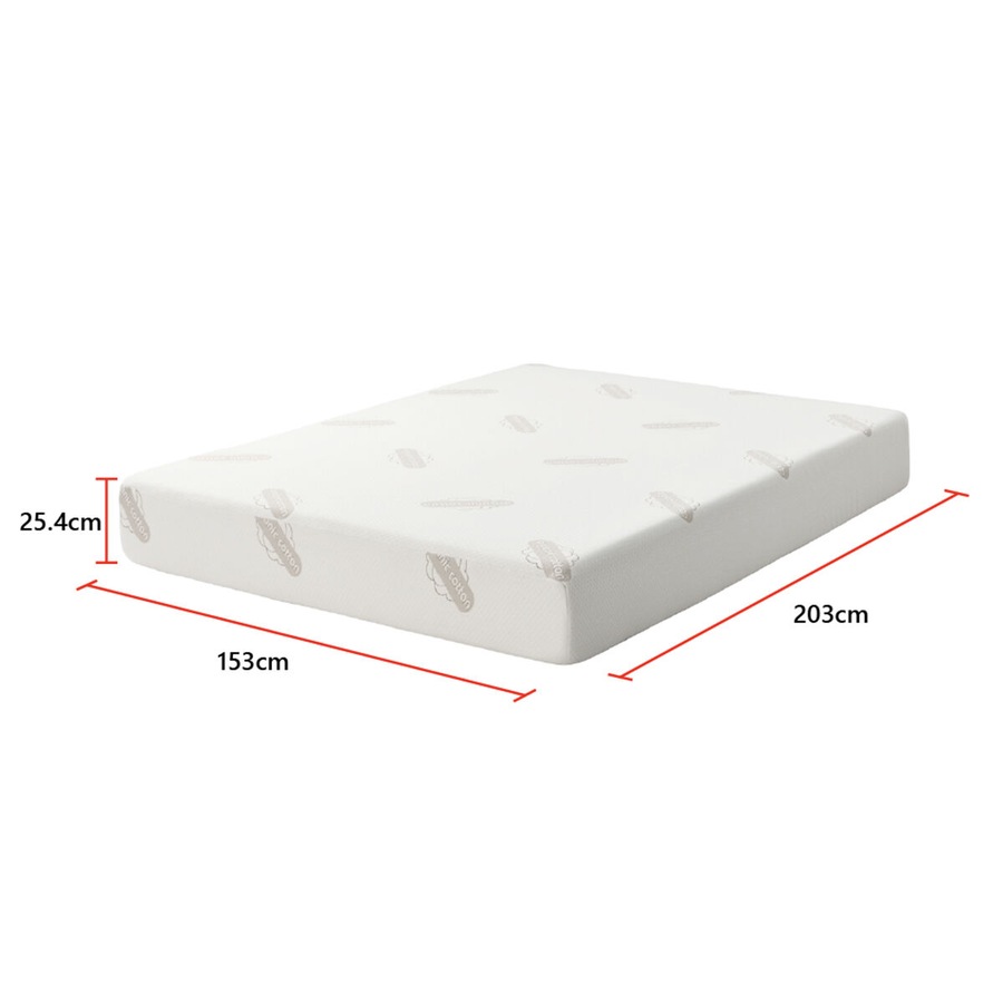 Premium Memory Foam Mattress w/ Organic Cotton Fabric - Queen