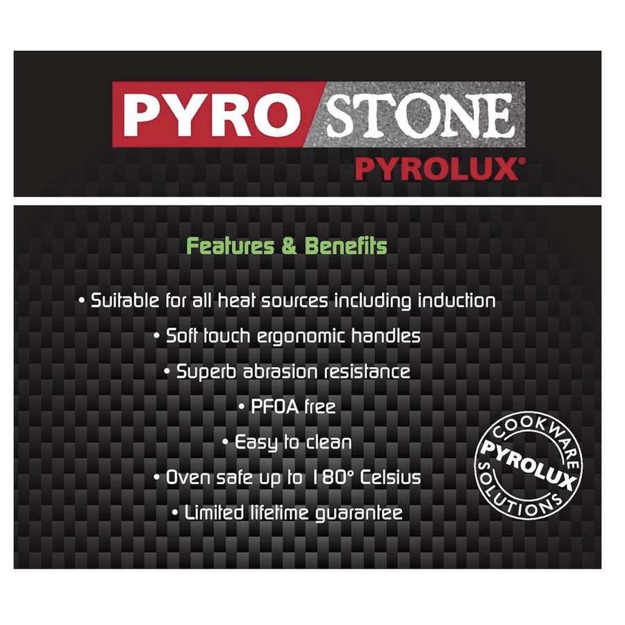 Pyrolux Pyrostone Crepe Pancake Pan 24cm in Black