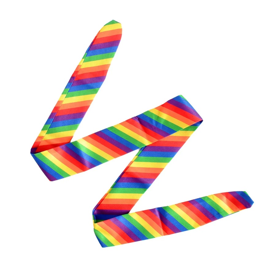 Rainbow Long Headband Band Gay Pride Scarf LBGTQ Hair Tie Headband Costume Party