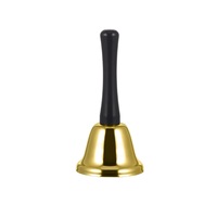SANTA BELL Jingle Claus Wooden Handle Bells Rattles Christmas Xmas