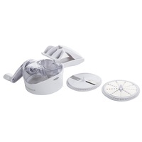 Savannah Sav-1044 Multi Rotary Grater & Slicer - 2 Blades, White/Stainless Steel
