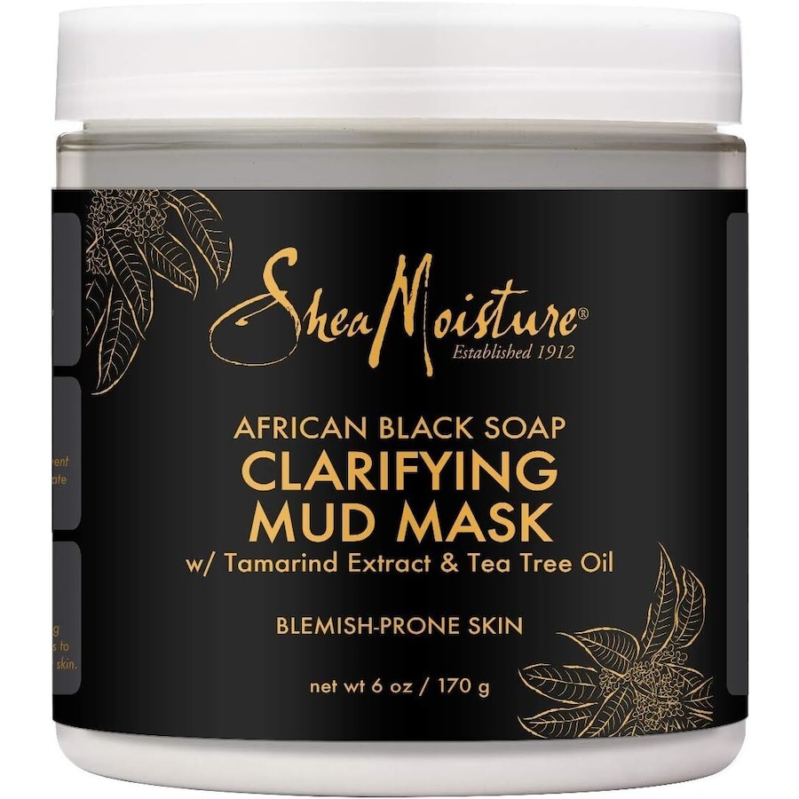 Shea Moisture 170g Clarifying Mud Mask African Black Soap w/ Tamarind Extract & Tea Tree Oil