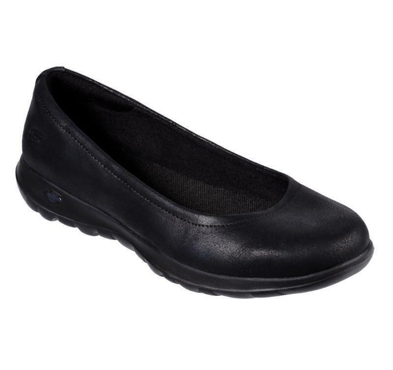 skechers black flat shoes