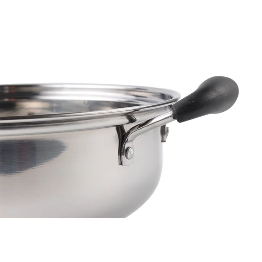 Stainless Steel Induction Cooker Hot Pot Pot Pan in Silver (32cm)