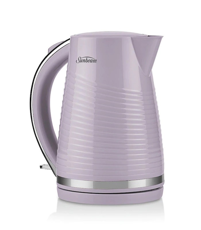 lilac toaster and kettle