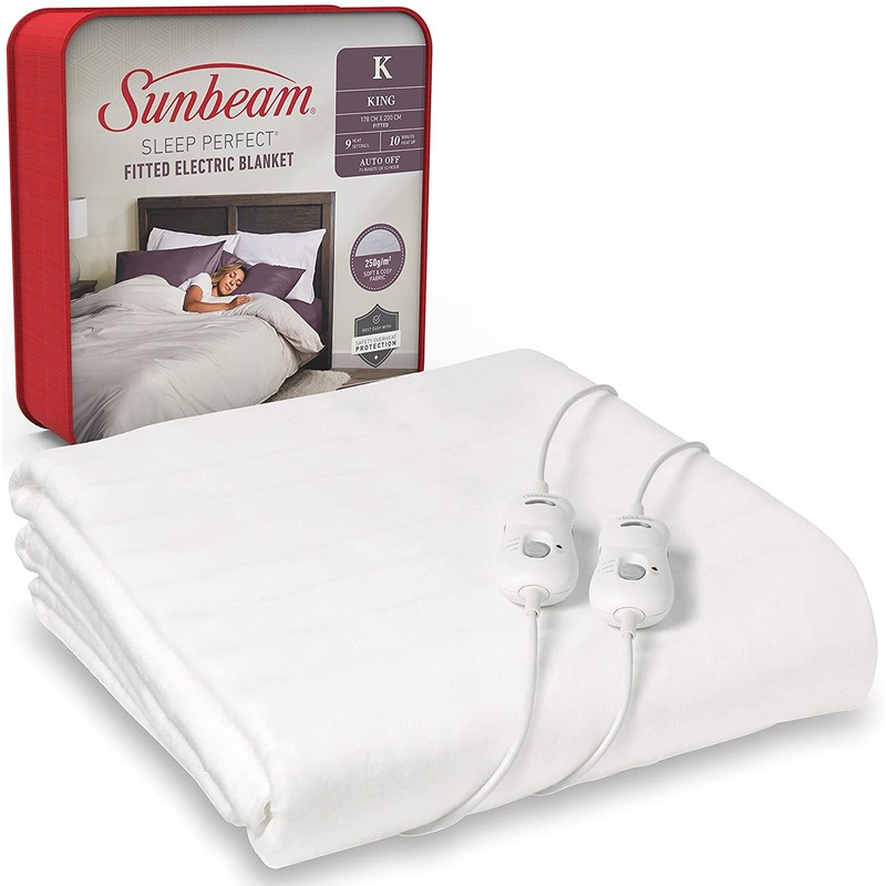 Buy Sunbeam Sleep Perfect Fitted Electric Washable Heated Blanket King