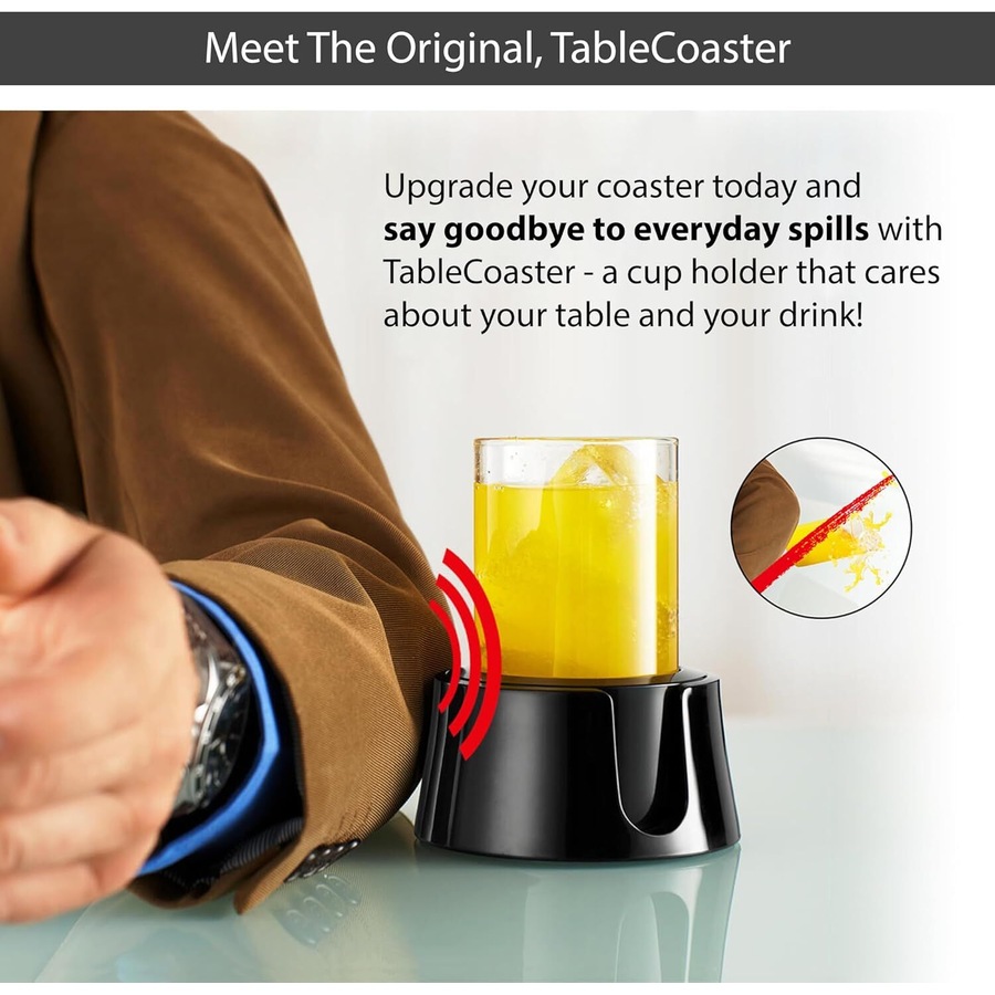 Table Coaster Anti-Spill Drink Holder Tray Couch Seat Car Office Travel - White