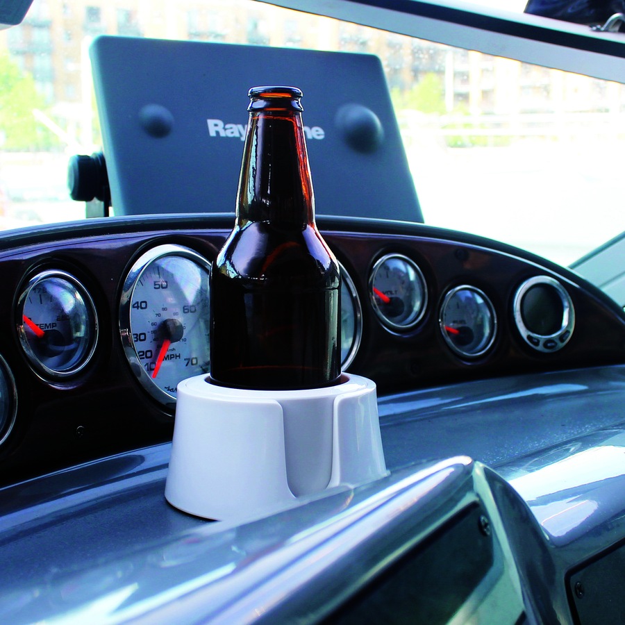 Table Coaster Anti-Spill Drink Holder Tray Couch Seat Car Office Travel - White