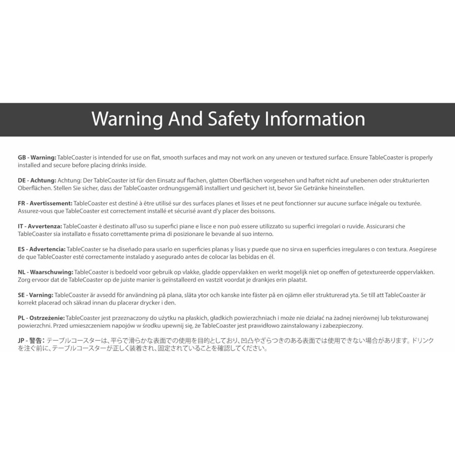 Table Coaster Anti-Spill Drink Holder Tray Couch Seat Car Office Travel - White