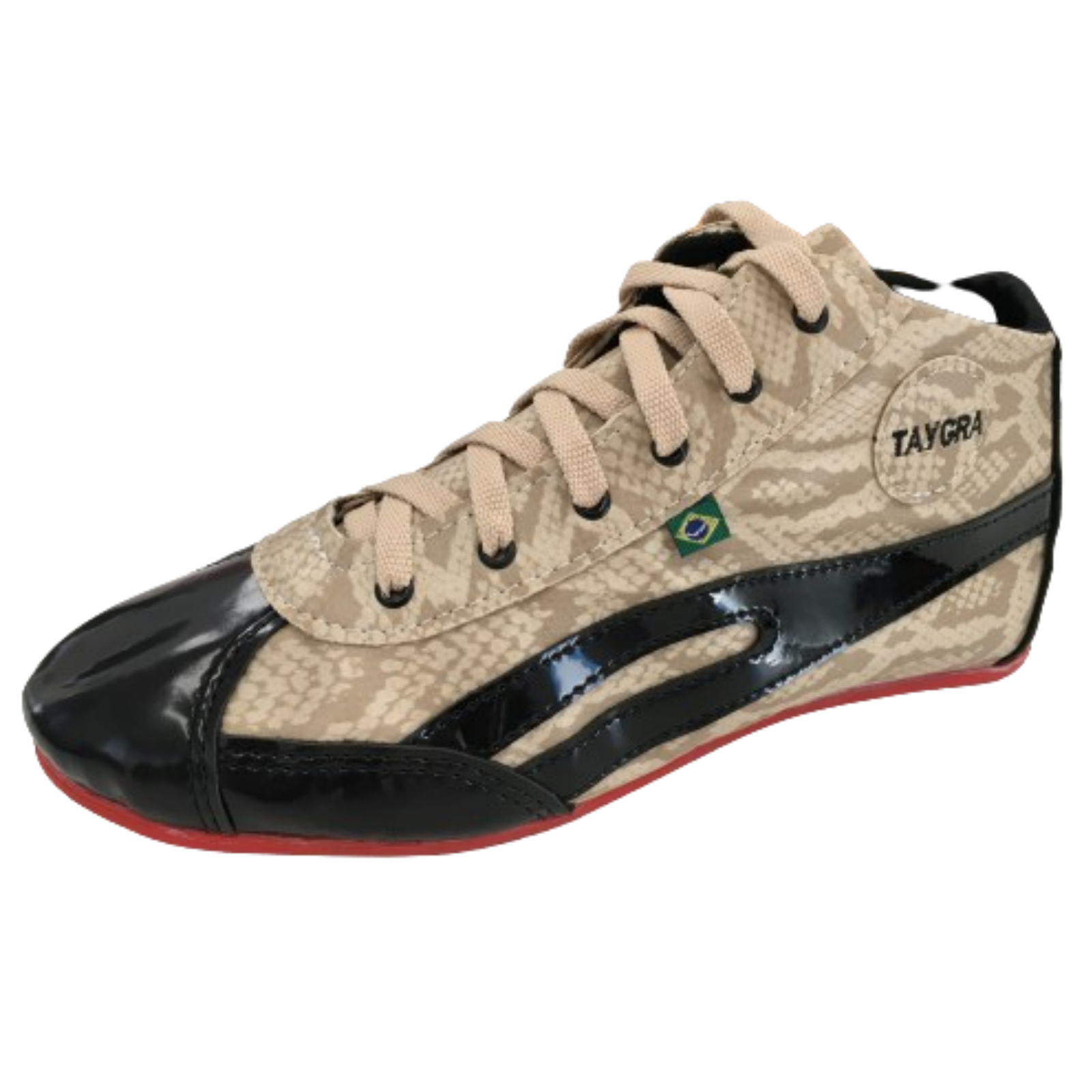 TAYGRA High Top Dance Shoe Comfy Flexible Ethical Handmade Eco Sneakers - Snakeskin
