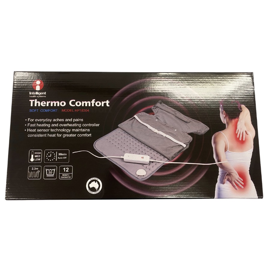 Large Thermo Comfort HEAT PAD Electric Pain Relief Heated Heating Mat w/ Chair Attachment