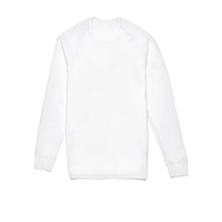 Thermo Fleece Mens Thermal Long Sleeve Top Baselayer Cotton Blend Shirt - White
