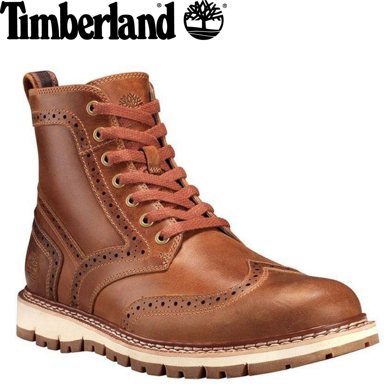 timberland 6 brogue wingtip brown