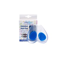 TRIMSOLE Mens Comfort Heel Cup Silicone Gel Pad Cushion Insoles Inserts (1 Pair)