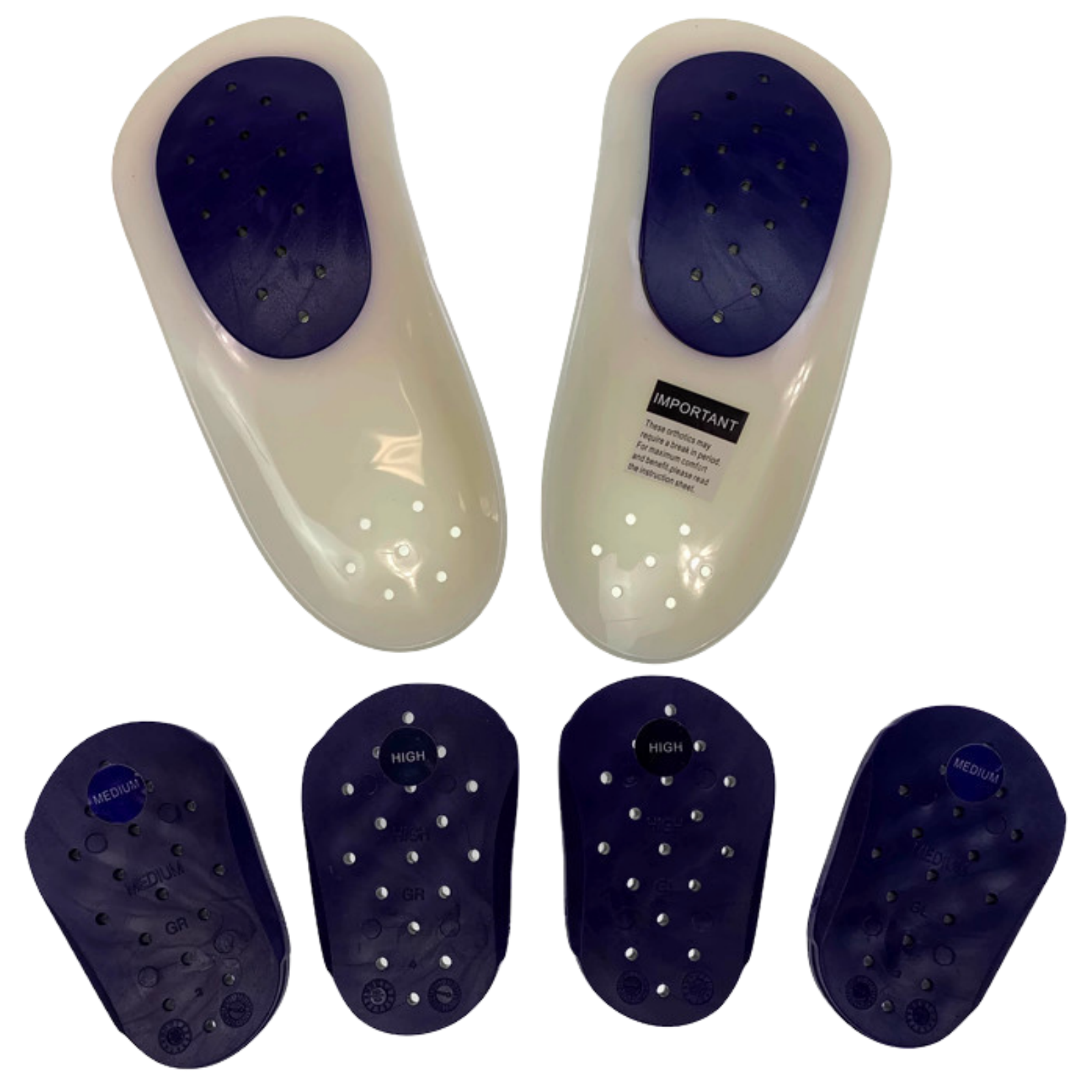 WALKFIT ORTHOTICS Insoles Walk Fit Foot Feet Support BLUE