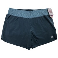 WILSON Womens Sporty Shorts 3" Inseam Tennis Gym Sports - Blue Mirage