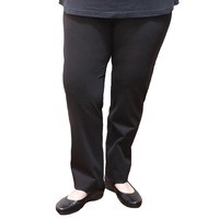 Womens Straight Leg Bengaline Pull On Stretch Work Pants Ladies Bottoms Ponte