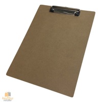 WOODEN A4 CLIPBOARD Hardboard Menu Clip Office Restaurant Writing Board Holder