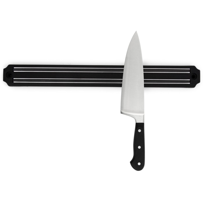 Black 304 SUS Knife Holder Utensil Rack Wall Mount Kitchen