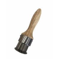 Wooden Handle Meat Tenderiser Stainless Steel Needle Hole Puncher Kitchen Tenderizer