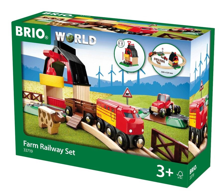 Brio World Farm Railway Train Set 20pc 33719