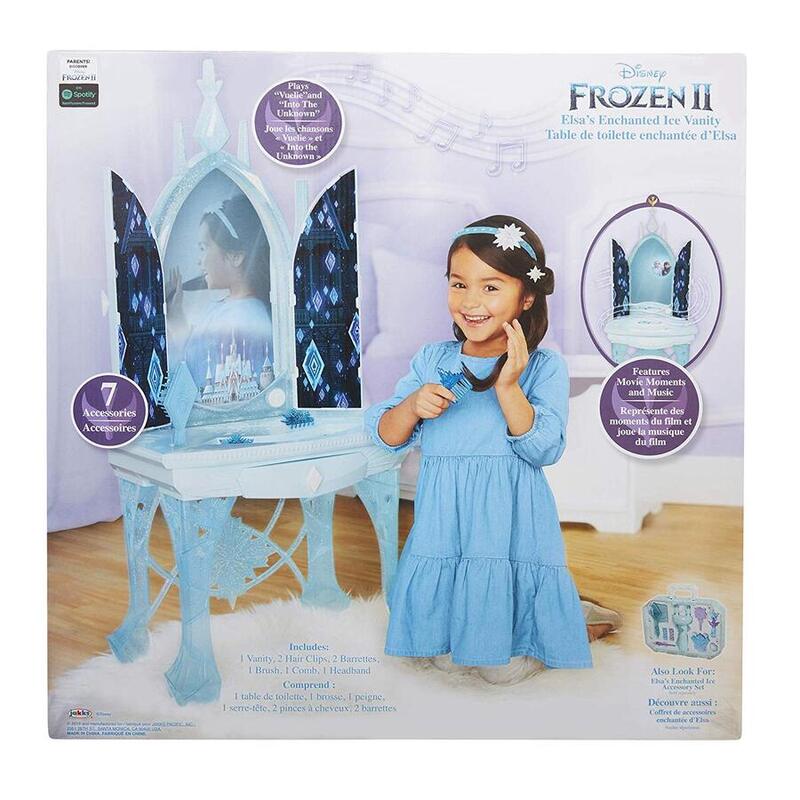 disney frozen 2 elsa's enchanted ice vanity playset