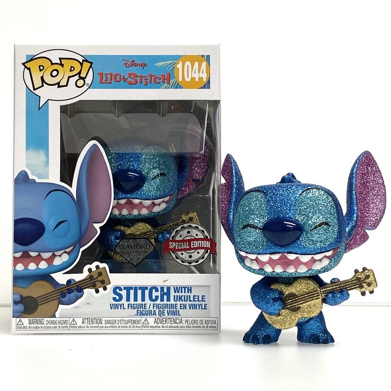 Lilo & Stitch Stitch with Ukulele Diamond Glitter Pop! Vinyl Figure  Exclusive #1044