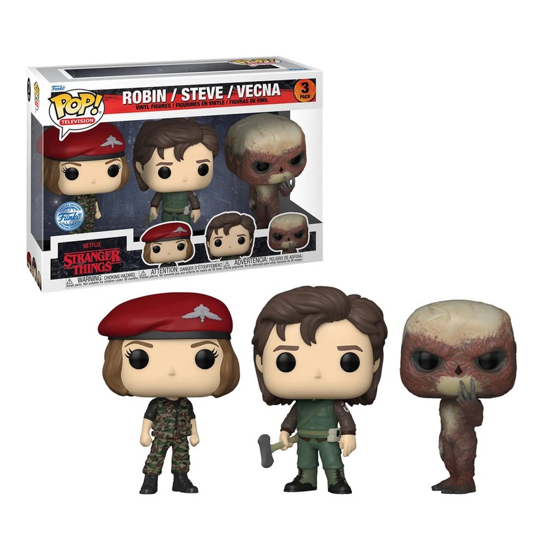 Buy Funko Pop Stranger Things Robin, Steve & Vecna 3pack Vinyl Figure ...