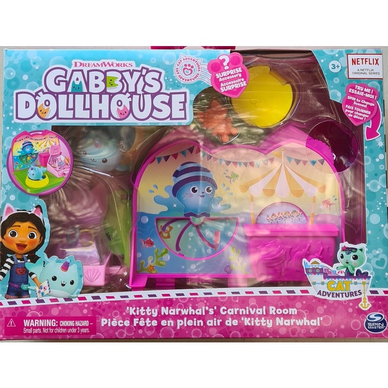 Buy Gabby's Dollhouse Kitty Narwhal's Carnival Room Playset with Figure -  MyDeal